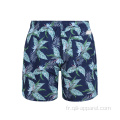 Short de plage masculin bleu de maillot de bain par sublimation personnalisé